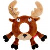 GiGwi Plush Friendz sob s gumovým kroužkem