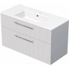 INTEDOOR Kúpeľ.skriňa+umývadlo BEE, úchyt chróm, 2 zás., š.101cm, biela 3D pruhy