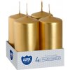 Aura candles Adventná sviečka zlatá metalíza 4 ks