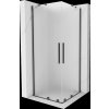 MEXEN/S - Velar Duo sprchovací kút, posuvné dvere 80 x 80, dekor, grafit kartáčovaná 871-080-080-32-66