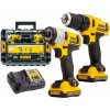 DeWALT DCK211D2T Combo sada vŕtačka / skrutkovač + rázový uťahovák (12V/2x2,0 Ah) Tsta