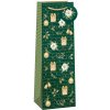 ARGUS Darčeková taška na víno (13 x 37.5 cm) - Zeleno-zlaté Vianoce 08390167