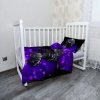 Sablio Mikroplyšové obliečky do detskej postieľky BLACK PANTHER Fialová luminescence - 100x135 / 40x60