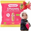 SMILEAT Bio kukuričné chrumky banán a jahoda s extra panenským olivovým olejom a vitamínom B1 25 g