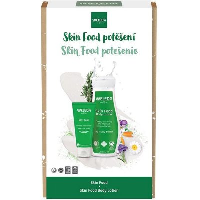 Weleda Skin Food univerzálny výživný krém s bylinkami pre veľmi suchú pokožku 30 ml + telové mlieko pre výživu a hydratáciu 200 ml