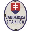 Ceduľa Žandárska Stanica - historická tabuľa ČSSR 40cm x 30cm Plechová tabuľa