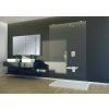 Besco AVEO DUE Walk-in sprchový kút 130x195 cm,2x vzpera, rám Chróm Al, sk.číre 8mm BCAVEODUE130
