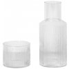 Ferm LIVING Set pohár a karafa Ripple číry 500 ml