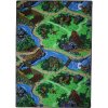 Vopi , Detský kusový koberec Dino, 80x120, viacfarebná, detská izba