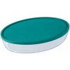 Misa/pekáč oválny s plastovým vekom, 35x24x6cm, 3,1L, sklo číre PYREX