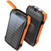 AppleMix Externá batéria / Power Bank PROMATE Tank - 20000 mAh - solárny panel + lampa - čierna / oranžová