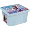 OKT Plastový box Frozen, 15 l, svetlo modrý s vekom, 38 x 28,5 x 20,5 cm