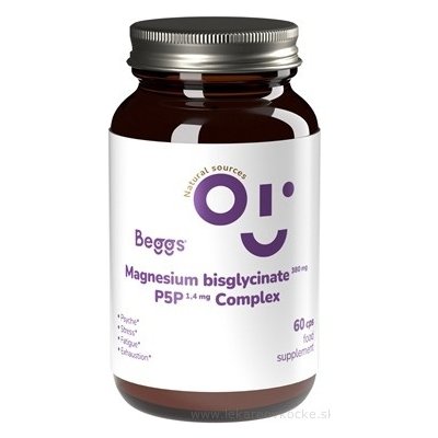 Beggs Magnesium bisglycinate 380 mg + P5P COMPLEX 1,4 mg 60 kapsúl