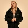 GymBeam Dámská bunda Hoodie Bliss Black - BeastPink XL