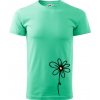 Kopretina - dole na výšku - Klasické pánske tričko vyššej gramáže - 3XL ( Mätová )