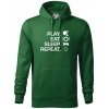Stolný tenis - eat sleep - Mikina pánska Cape s kapucňou - XL ( Fľaškovozelená )