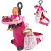 Smoby Prebaľovací vozík pre bábiku Baby Nurse Zlatá edícia s postieľkou a kuchynkou