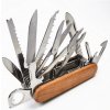 Multifunkčný vreckový nôž 17v1, nerezový Farba: Drevo