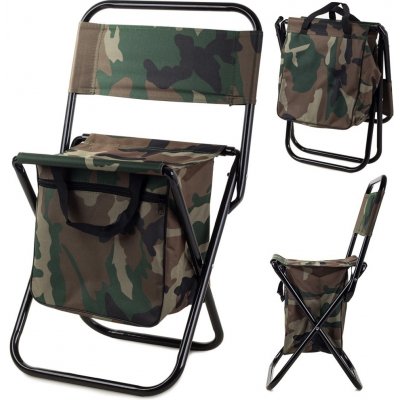 Verk 01234 Skladacia kempingová stolička s taškou - maskáč