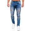 Tmavomodré pánske slim fit rifľové nohavice Bolf MP0086BS