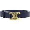 Gregorio BLT-001-95 dámsky opasok z pravej kože s plaketovou prackou, tmavomodrý, 95 x 2,5 cm