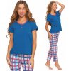 Moraj Bavlnené dámske pyžamo s krátkym rukávom a dlhými nohavicami 3900 017 L