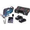 XTline Aku Priamočiara píla 18V + 2Ah batéria + 2.4A nabíjačka + box a pílové pláty