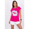 Mondo Italia Dámske tričko s potlačou pier MI8985 fuchsia Univerzálna Fuchsia