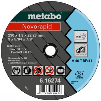 Metabo Novorapid rezný kotúč 115 x 1,0 mm 616270000