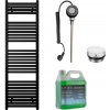 CERANO - Kúpeľňový elektrický radiátorový set Donovan - WIFI - 300W - čierna matná - 1600x500 mm