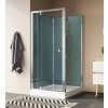 SANSWISS MODUL 1200 D20T13 100 + D20F1 80 VARIANTA 3 obdĺžnikový sprchový box kompletný, profil chróm, sklo číre - 1 – trojstranná (U–montáž)