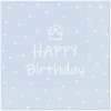 Papierové servítky Happy Birthday modré
