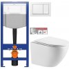 CERSANIT predstenový inštalačný systém s bielym tlačidlom K97-516 + WC INVENA LIMNOS WITH SOFT se sedlem RIMLESS K97-526 516 LI1