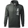 Judo nápis japan - Mikina pánska Cape s kapucňou - 2XL ( Tm. bridlica (šedozelená) )