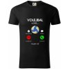 Volejbal volá - Tričko z organickej bavlny - L ( Čierna )