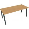 Hobis Pracovný stôl UNI A, 180x75,5x80 cm, buk/čierna