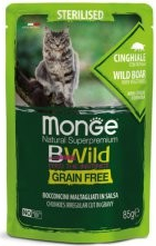 MONGE BWILD CAT Grain Free STERILKA Divoké prasa 85 g