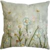 Mars & More Béžový vankúš s divokými kvetmi Wild Flowers s výšivkou 45x45x15