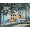 zuty Zuty - Maľovanie Podľa Čísel - Dom A Les V Zime (D. Rusty Rust), 80X100 Cm, Plátno (8596530179184)