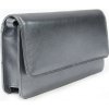 Arwel Tmavo strieborná kožená listová kabelka s popruhom 214-4071-29