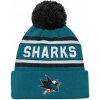 Outerstuff Detská zimná čiapka San Jose Sharks Jacquard Cuffed Knit With Pom