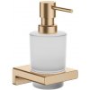 Hansgrohe AddStoris - Dávkovač mydla s držiakom, matné sklo/kefovaný bronz 41745140