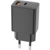 Nabíječka Setty USB-A + USB-C PD/QC 30W černá + USB-C kabel 1m RLSK-AC-01 černý