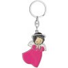 Kľúčenka: anjel, kovová - ružová - KC205A-18