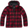 BRANDIT Dámska bunda Teddyfleecejacket hood Červeno-čierna Veľkosť: XXL