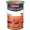 Animonda GranCarno Adult - Bravčové a hydinové srdcia 400 g