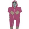 Zateplený jarný overal s kapucňou New Baby Spring purple pink