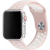MojRemienok.sk Športový silikónový perforovaný remienok pre Apple Watch 38 mm/40 mm/41 mm/42 mm Farba: ružová - biela