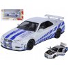 JADA RÝCHLO A ZBESILO BRIANOV NISSAN SKYLINE GT-R BNR34 1:32 NOVÝ KOVOVÝ