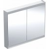 Geberit ONE - Zrkadlová skrinka s LED osvetlením, 1050x900x150 mm, 2 dvierka, hliník 505.814.00.1